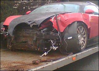Sad to see your $1.5 million car get totaled like this.