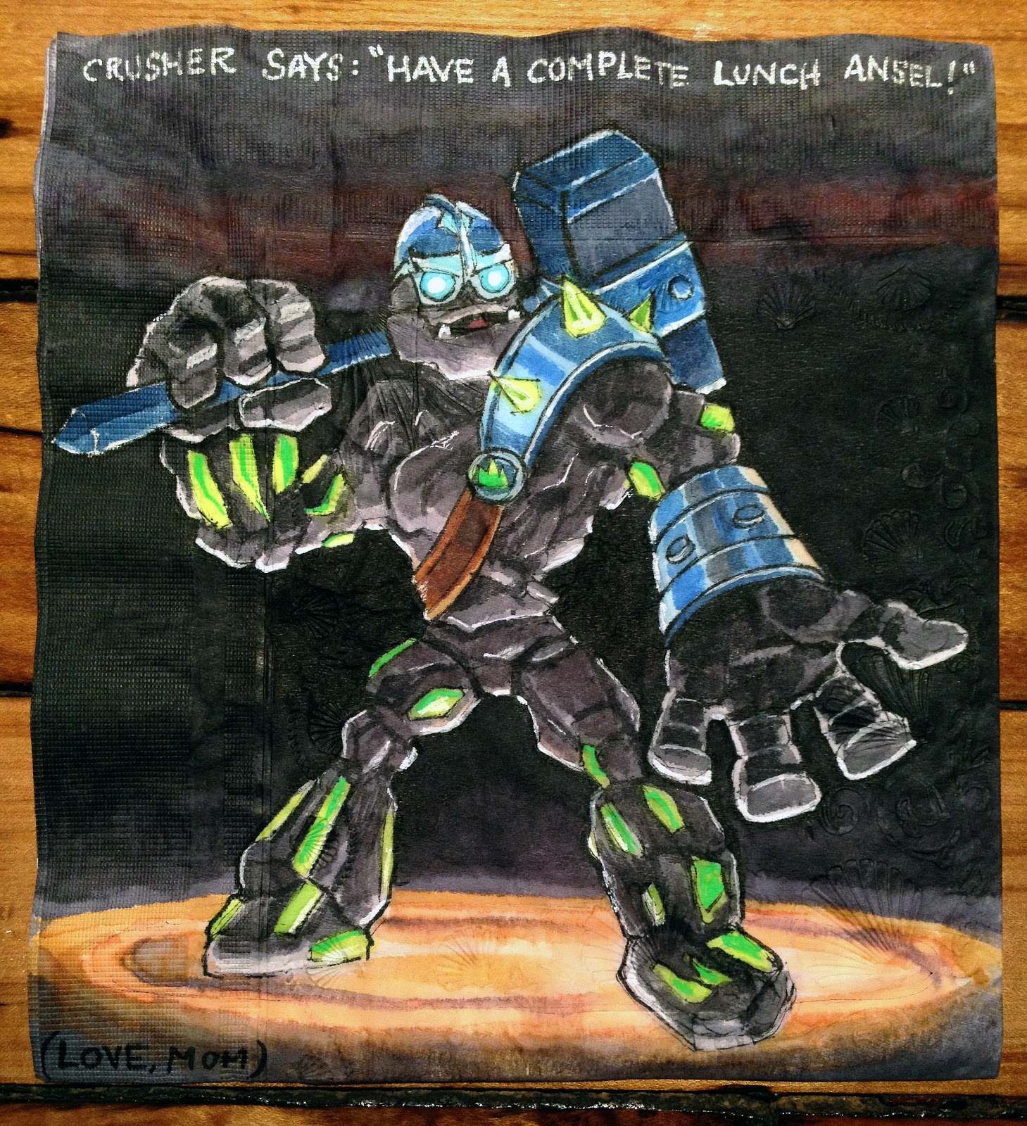 mecha - Crusher Says Have A Complete Lunch Ansel!" Love, Mor
