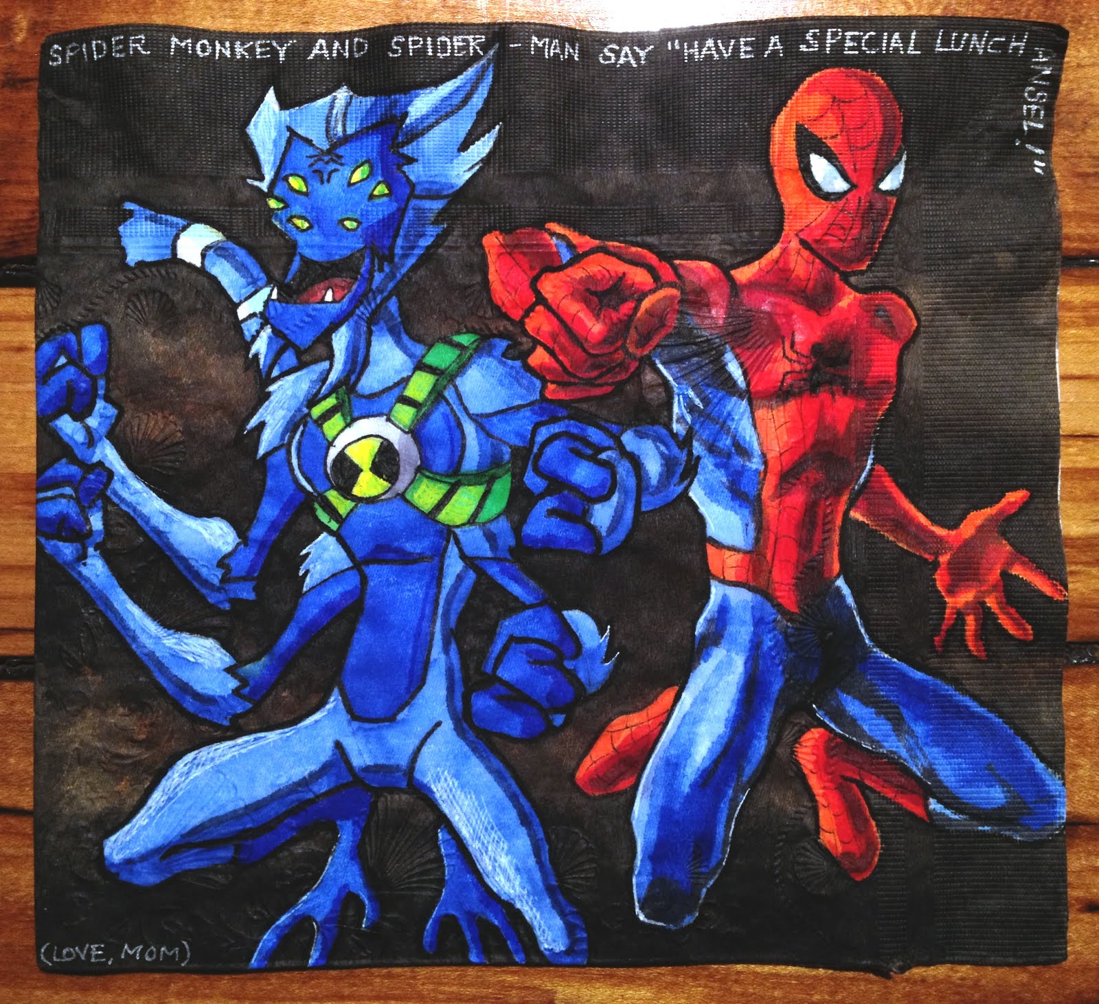 superhero - Srider Monkey" And SpiderMan Say Whave A Special Lunch Ansel Lone, Mond