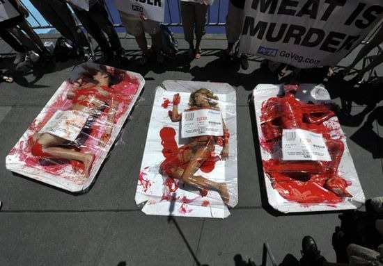 Animal Rights Protest in Barcelona