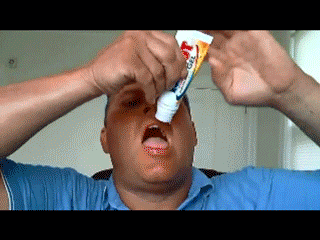 Eating icy hot