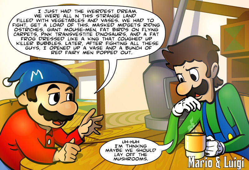 Mario has one hell of a wierd dream