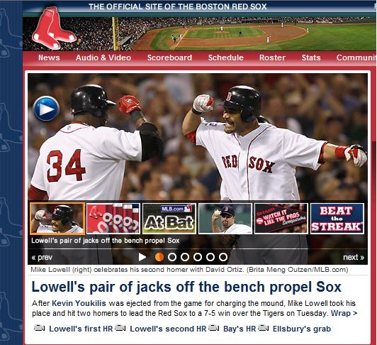 Jacking off is the key to a Red Sox victory.