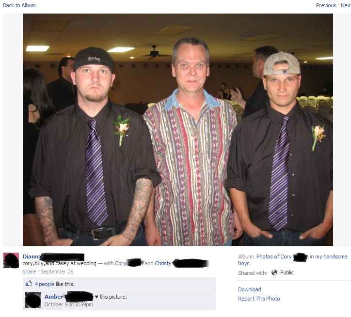 Father and 2 sons at a wedding.
