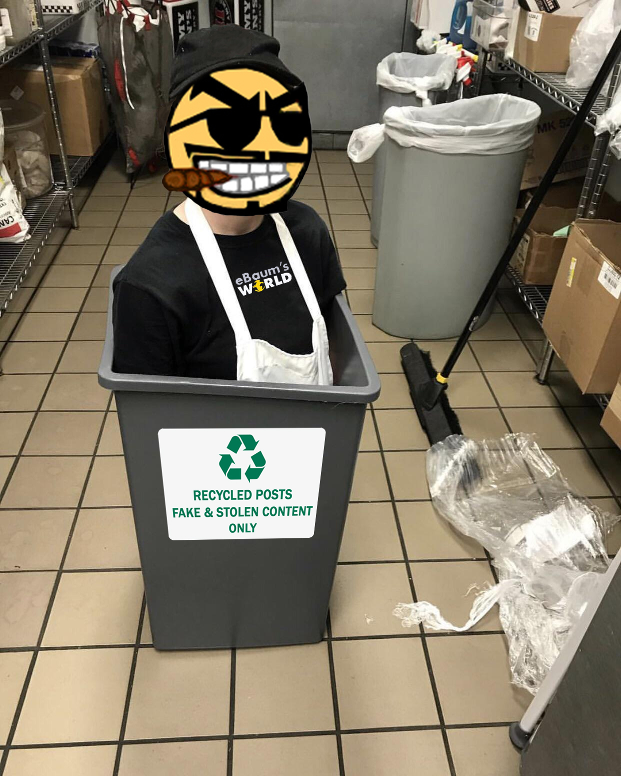 taking out the trash