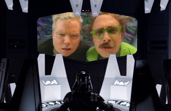 Dr. Forrester's plan to make Joel watch cheesy movies finally made the poor guy turn to the Dark Side.