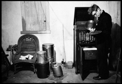 James Dean listening to music 1955