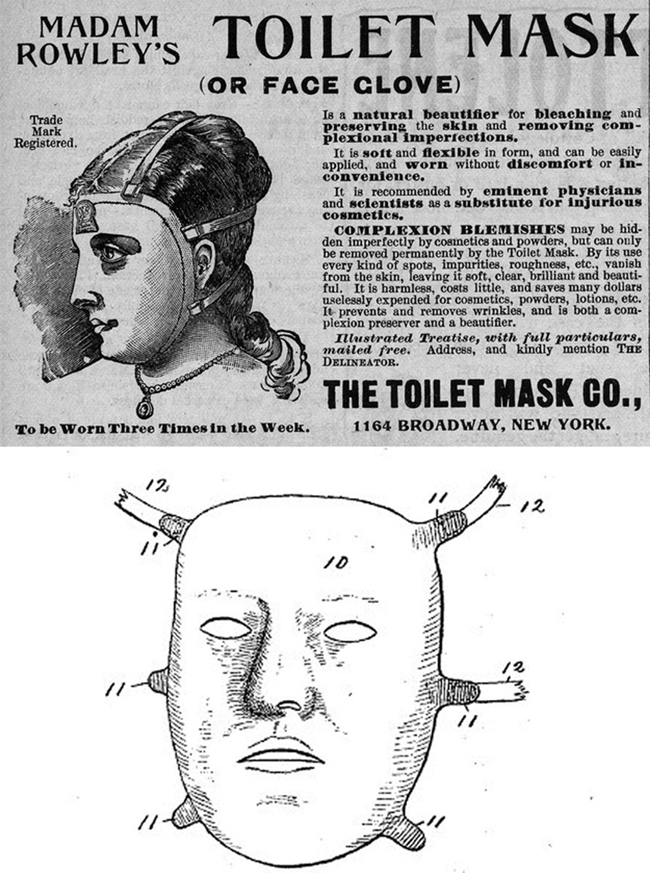 A toilet mask that bleached skin to remove "imperfections"