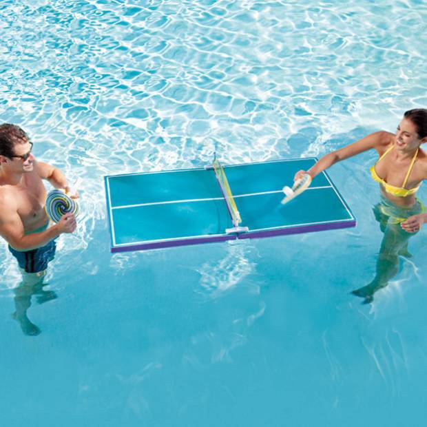 Floating ping-pong table.