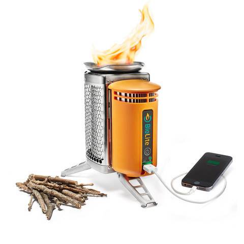 Electricity from fire - you can make some tea while charging a smartphone.