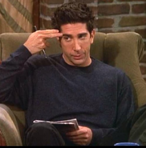 Ross says he is 29 years old in seasons 3, 4, and 5. In fact all of their ages and birth dates change frequently.