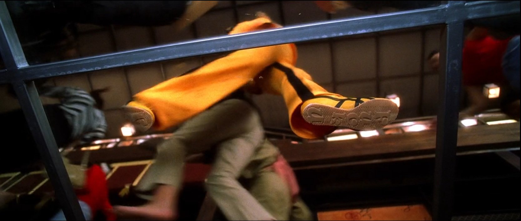 In Kill Bill look at the shoes. They say "f*ck you".