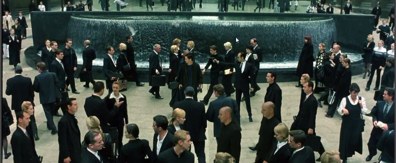 Matrix had a scene with many twins. Neo did not notice that, but many others did.