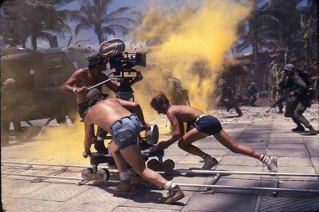 On the set of "Apocalypse Now", 1976.