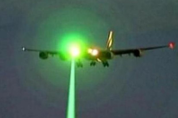 Michael Brandon Smith was drinking beer and decided he wants to see if a laser can really reach a plane.