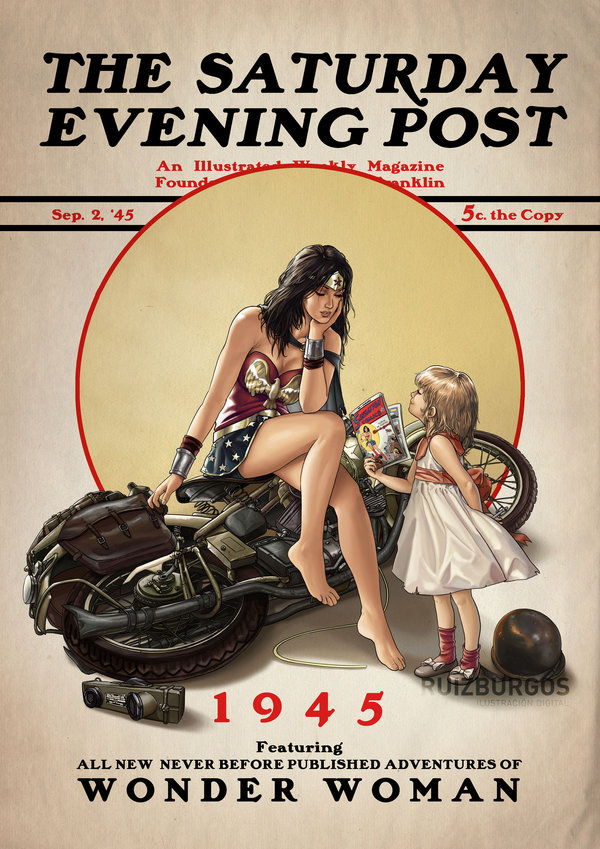 norman rockwell wonder woman saturday evening post - The Saturday Evening Post An Illustrat Found i ly Magazine enklin Sep. 2,45 5c. the Copy Utzburgos 1 9 4 5 Featuring All New Never Before Published Adventures Of Wonder Woman