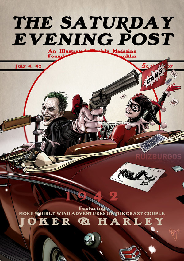norman rockwell saturday evening post dc - The Saturday Evening Post An Illustrat Found Tely Magazine anklin July 4. 42 Bang Ruizburgos Rol 4 2 Featuring More Whirly Wind Adventures Onthe Crazy Couple Joker @ Harley