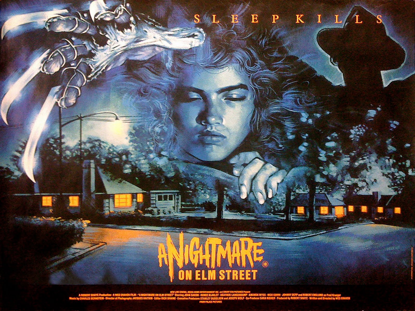 A Nightmare on Elm Street  - Ends with it all being a dream within a dream, original ending had Heather Lagenkamp waking up from the long nightmare to discover that all the horrible murders she envisioned were just a dream. But someone asked "What about the sequels?" so Freddy turned out to be real in the re-worked ending.