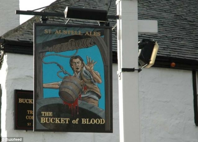 funny bar name  in england - St Austell Ales Wote Buck Tr Con The Bucket of Blood Buzzfeed