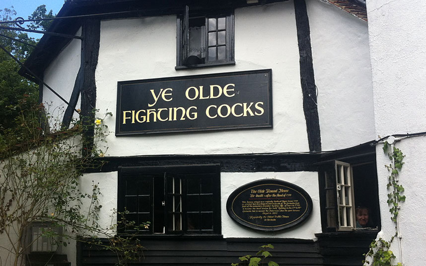 funny bar name ye olde fighting cocks - Ye Olde Fighting Cocks The Old Round These ruller rund Not