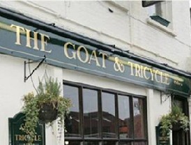 funny bar name odd pub names - The Goat & Tricycle Tricle