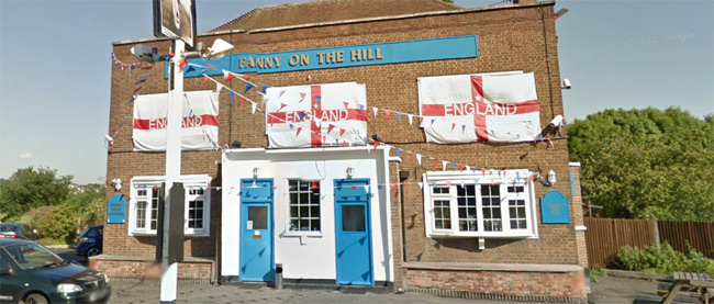 funny bar name fanny on the hill pub welling