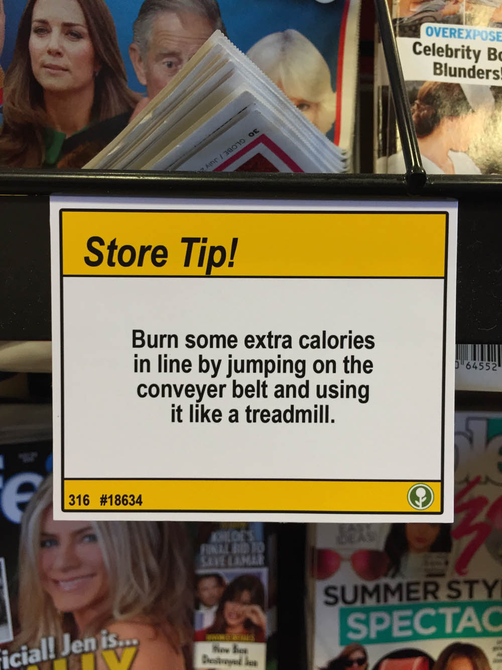 funny shopping tips - Overexpose Celebrity Bc Blunders Aine 1 78079 Os Store Tip! "64552 Burn some extra calories in line by jumping on the conveyer belt and using it a treadmill. 316 Summer Sty Spectac icial! Jen som