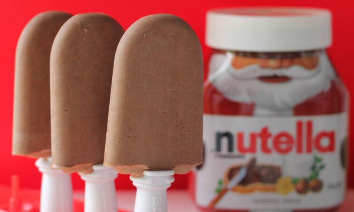 Nutella:
Ingredients- 1 cup full cream milk, 1/3 cup Nutella. Blend ingredients, pour into mold. Put into fridge.