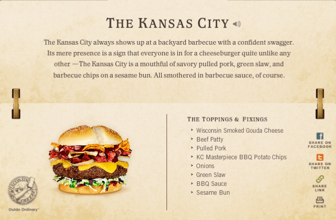 kansas city burger - The Kansas City The Kansas City always shows up at a backyard barbecue with a confident swagger. Its mere presence is a sign that everyone is in for a cheeseburger quite un any other The Kansas City is a mouthful of savory pulled pork