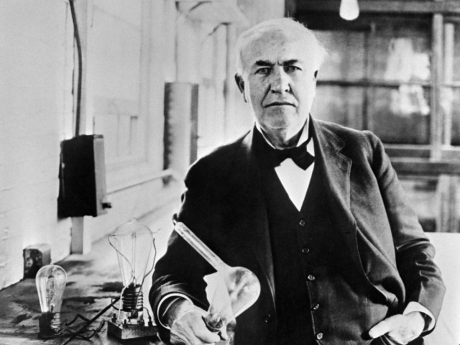 Thomas Edison had five dots tattooed on his forearm (some joke that those dots mean "thief" in prison slang).