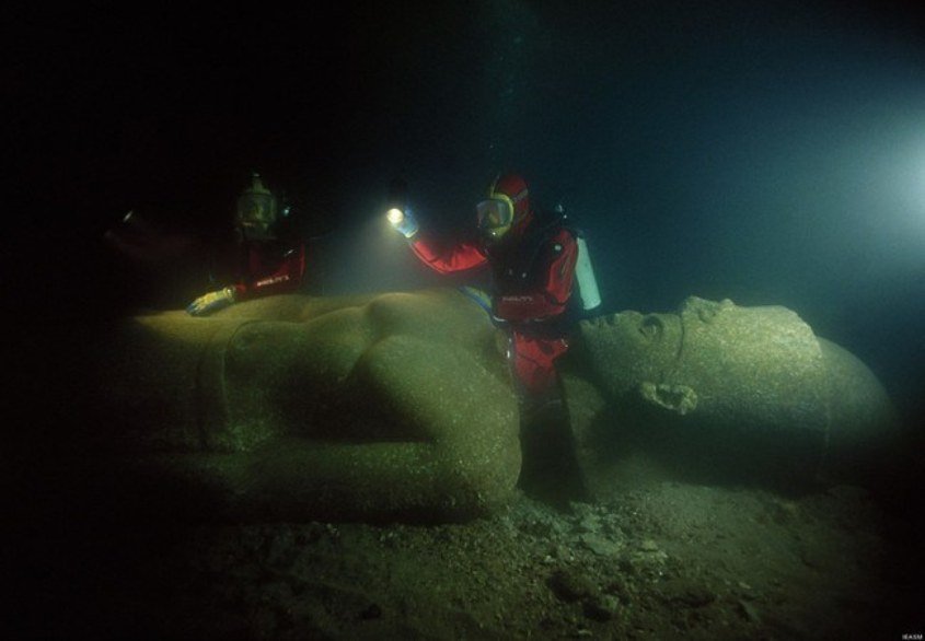 The Lost City of Heracleion:
Is an ancient Egyptian city that was searched for for years before being found underwater.