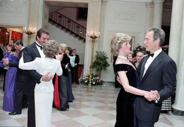 Princess Diana dancing with Ronan Keating's dad, 1985.