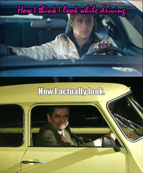think i look while driving - How I think I look while driving Howl actually look
