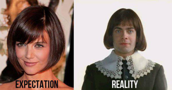 katie holmes short hair - Si Expectation Reality