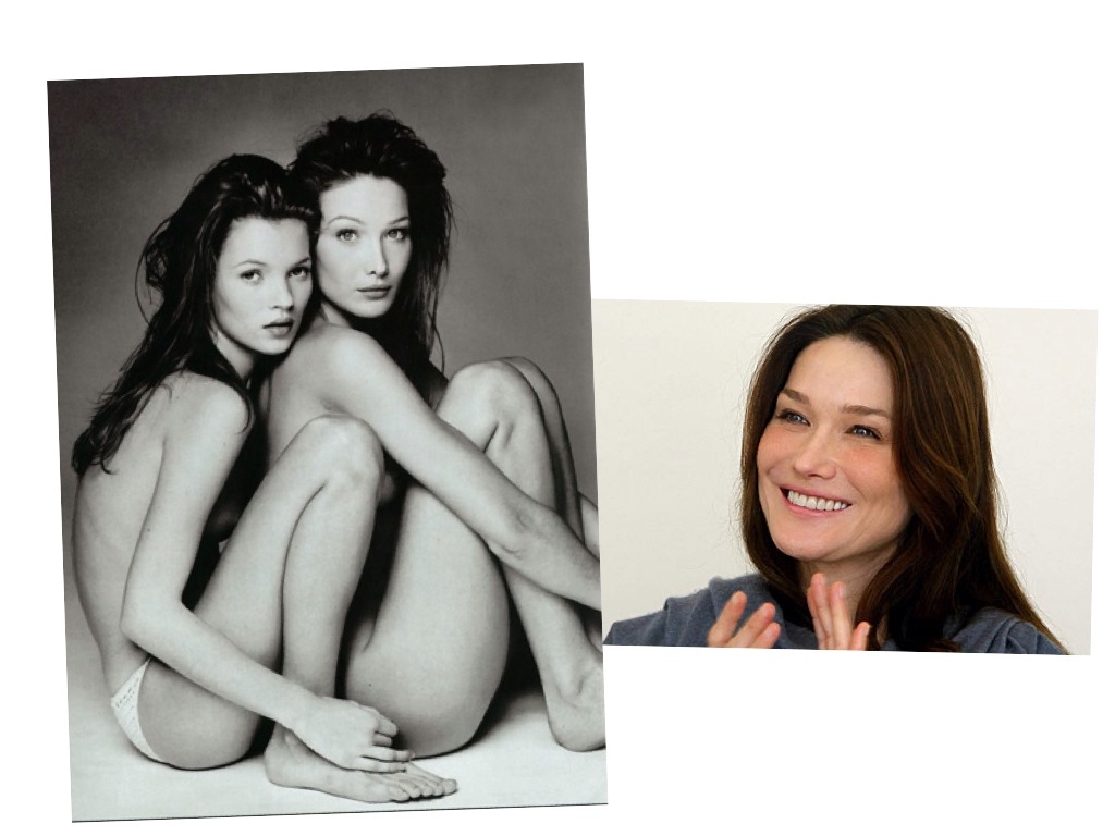 Carla Bruni (with Kate Moss)