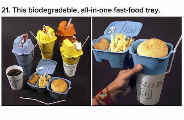 innovative food packaging - 21. This biodegradable, allinone fastfood tray. m m mam
