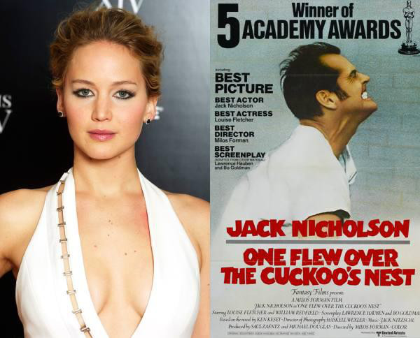 Jennifer Lawrence- One Flew Over The Cuckoo’s Nest