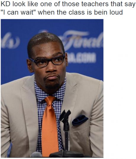 tweet - twitter posts black - Kd look one of those teachers that say "I can wait" when the class is bein loud