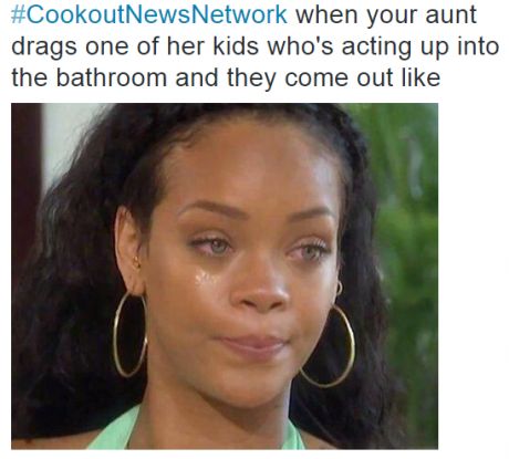 tweet - growing up ugly memes - when your aunt drags one of her kids who's acting up into the bathroom and they come out