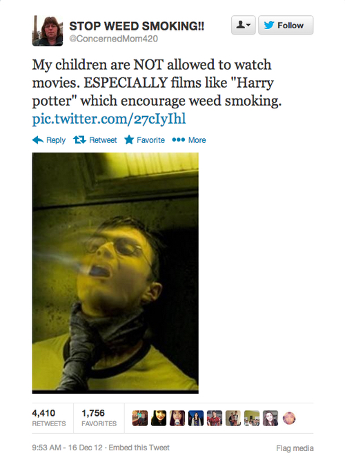 Internet Troll Warns Kids To "Stop Weed Smoking!!"
