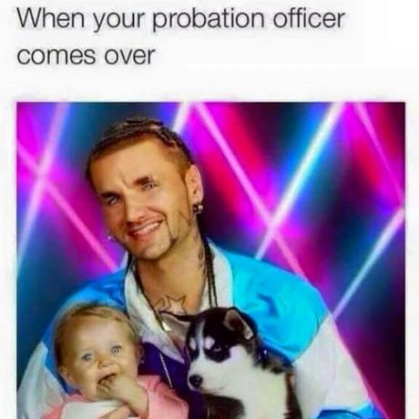 riff raff neon icon cover - When your probation officer comes over