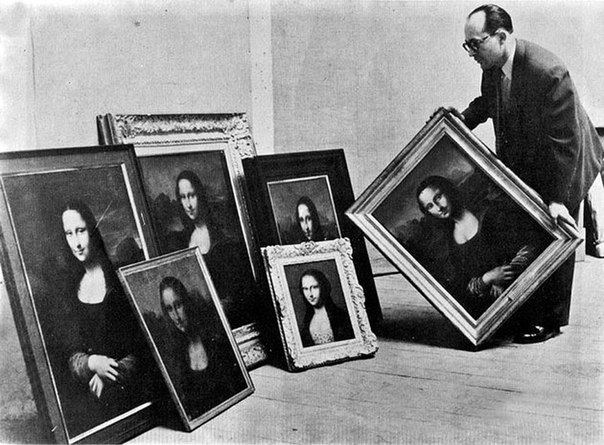 Six more Mona Lisas found in Davinci's basement, 1955.