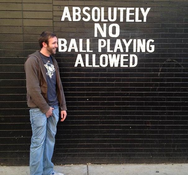 male - Absolutely No Ball Playing Allowed
