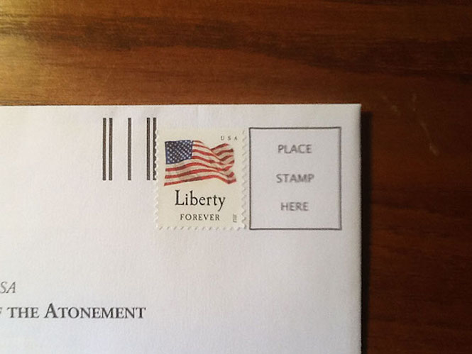 place a stamp - Place Stamp Liberty Here Forever Sa The Atonement
