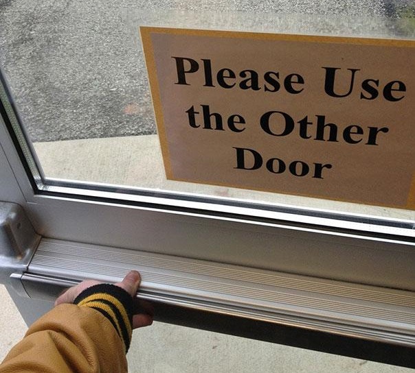 Humour - Please Use the Other Door