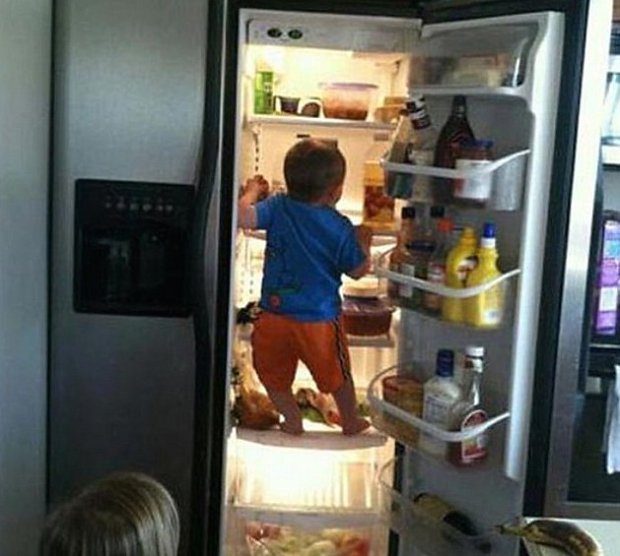 You can eat everything in the fridge when you visit your parents.