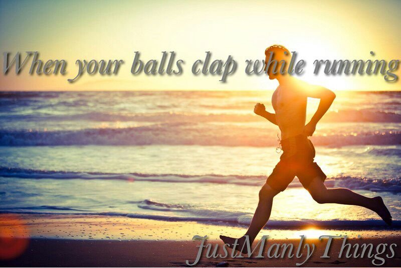 running men - When your balls clap while running Manly Things