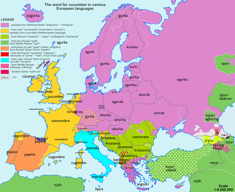 Various European Names For Common Things