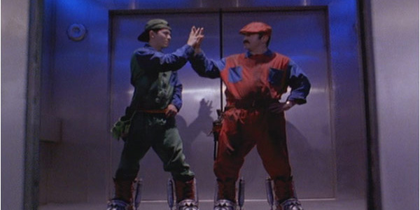 Bob Hoskins and John Leguizamo, Super Mario Bros. (1993).
Hoskins said this movie was his biggest mistake, while Leguizamo said they quickly realized what kind of movie this was and started heavy drinking to get by. Result was that much of the lines were improvised and Leguizamo broke Hoskins' finger by accident.