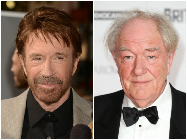 Chuck Norris and Michael Gambon — 74 years old.